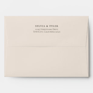 Enveloppe Mariage de typographie beige