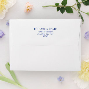 Enveloppe Mariage de typographie bleue moderne