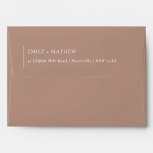ENVELOPPE MARIAGE DE TYPOGRAPHIE DE PEACH ROSE MOELLEUX MOIN