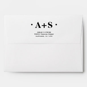 Enveloppe Mariage de typographie en caractères gras
