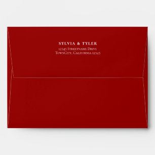 Enveloppe Mariage de typographie rouge