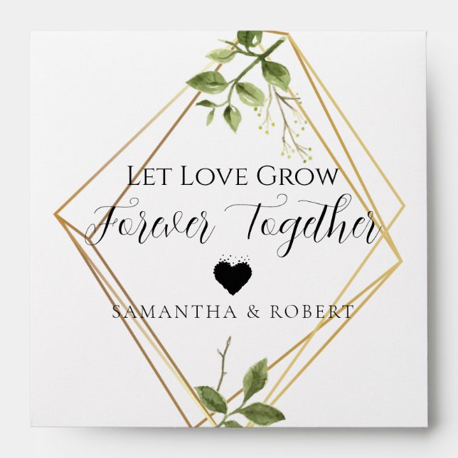 Enveloppe Mariage de verdure Favor Seeds (Devant)