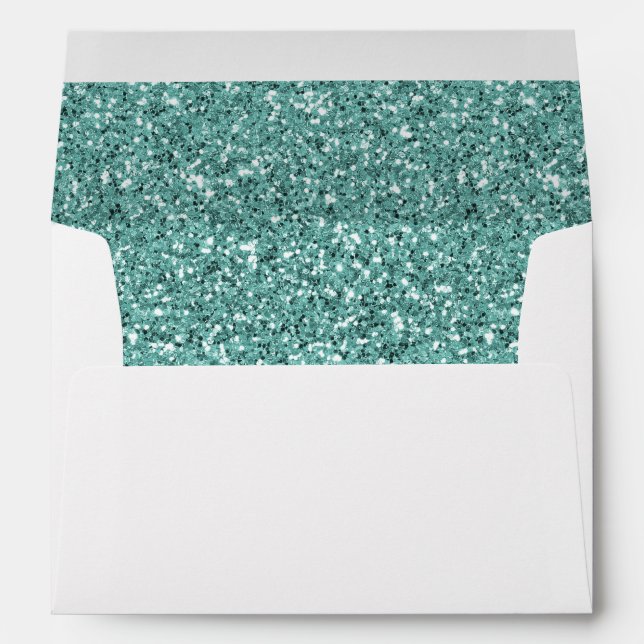 Enveloppe Mariage d'enveloppe de Parties scintillant bleue t (Dos (Bas))
