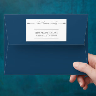 Enveloppe Mariage des flèches minimalistes   Marseille Bleue
