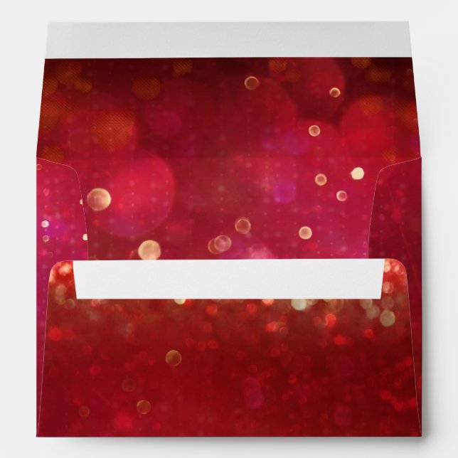 Enveloppe Mariage des nuits arabes du Maroc rouge & or (Dos (Bas))