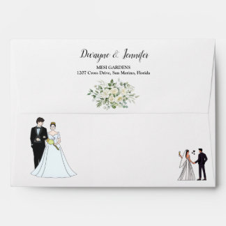 Enveloppe Mariage d'été Bohème Eucalyptus Verdure