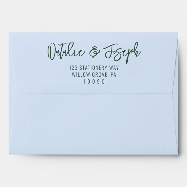 Enveloppe Mariage d'été Pastel Pastel à main amusant (Dos (Haut rabat))