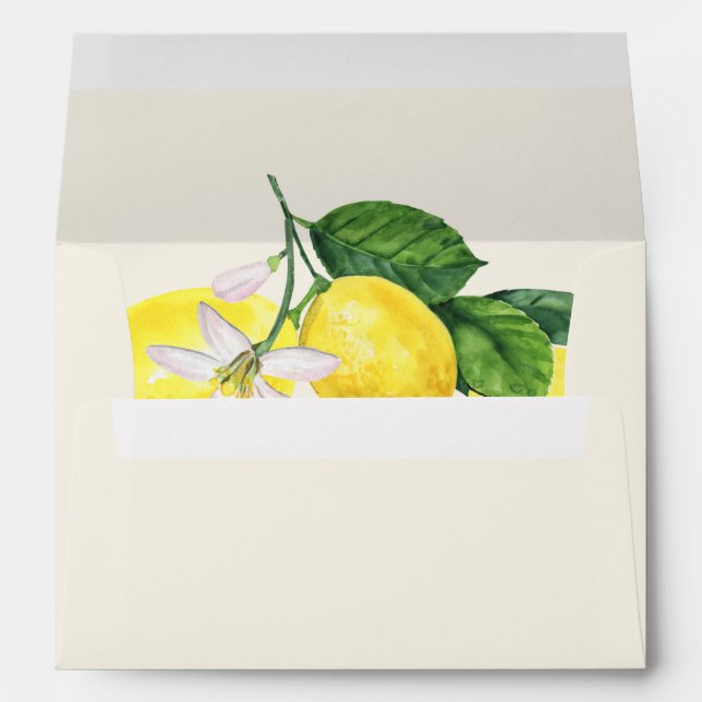 Enveloppe Mariage d'été Rustique Citrus Boho (Dos (Bas))