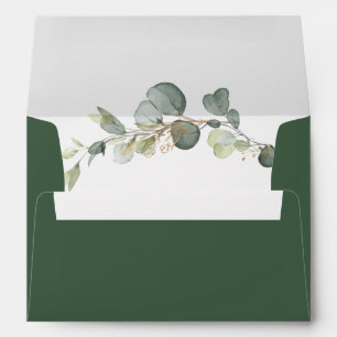 Enveloppe Mariage d'eucalyptus aquarelle