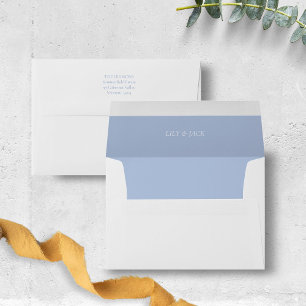 Enveloppe Mariage d'événement Chic White Linked Couple Names