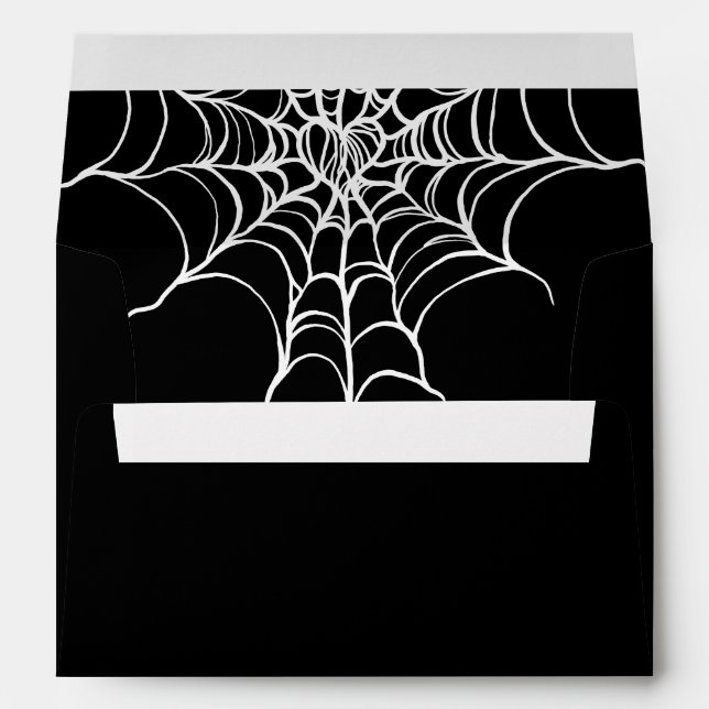 Enveloppe Mariage d'Halloween gothique noir (Dos (Bas))