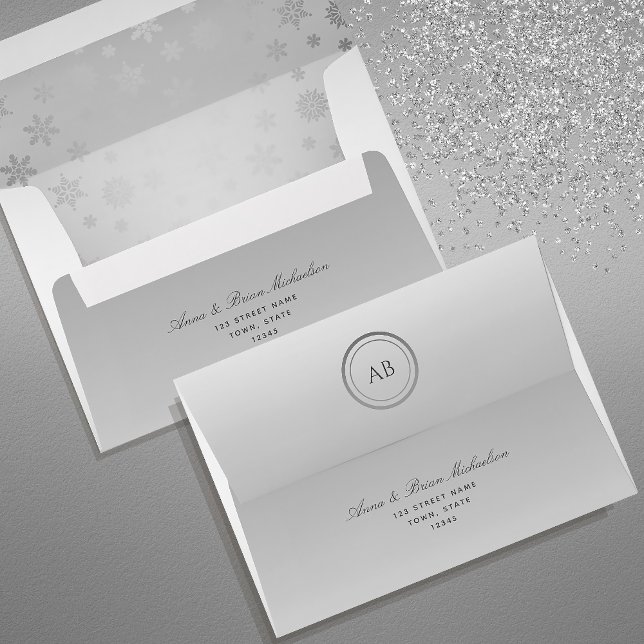Enveloppe Mariage d'hiver Argent (Créateur téléchargé)