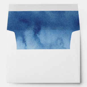 Enveloppe Mariage d'hiver nautique bleu marine