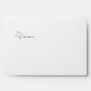 Enveloppe Mariage d'illustrations de Doodle en noir et blanc