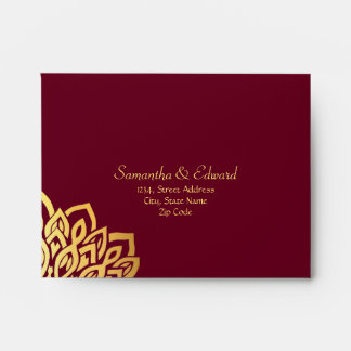 Enveloppe Mariage d'or en Bourgogne