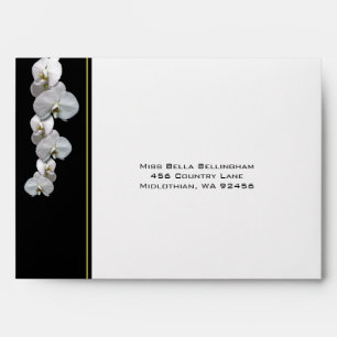 Enveloppe Mariage d'orchidées blanches