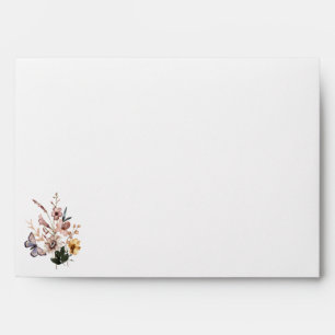 Enveloppe Mariage du bouquet de fleurs sauvages d'automne