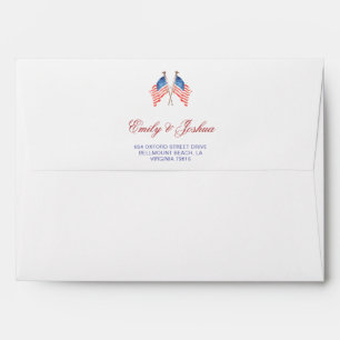 Enveloppe Mariage du drapeau américain