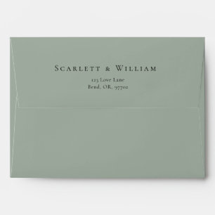 Enveloppe Mariage Dusty Rose Gold Sage Green