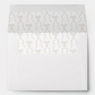 Enveloppe Mariage élégant au ruban blanc à la bow