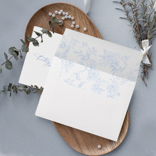 Enveloppe Mariage élégant bleu Dusty bleu Vintage