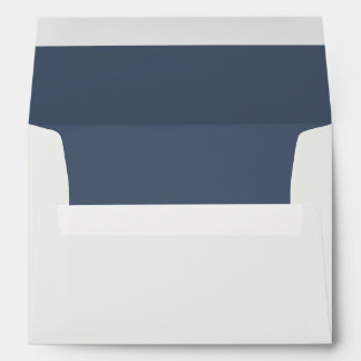 Enveloppe Mariage élégant Crème Neutre Moderne & Bleu