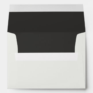 Enveloppe Mariage élégant Crème Neutre Moderne & Noir Doux