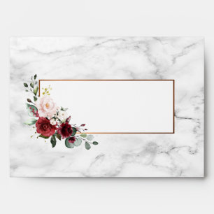 Enveloppe Mariage élégant et géométrique en cuivre moderne