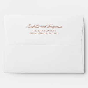 Enveloppe Mariage élégant et traditionnel en terre cuite