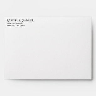 Enveloppe Mariage Élégant Logo Monogramme