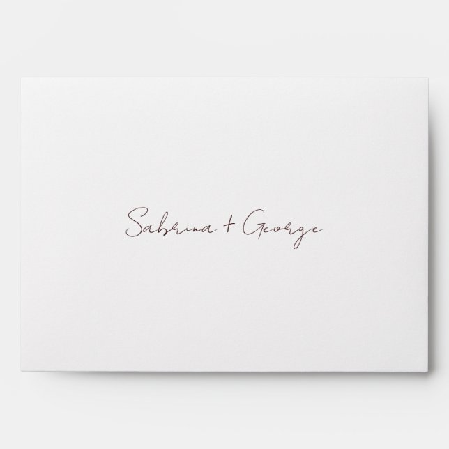 Enveloppe Mariage élégant minimaliste moderne (Devant)