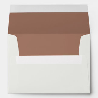 Enveloppe Mariage Élégant Moderne Neutre Crème et Brun Mocha