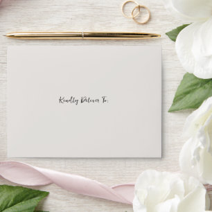 Enveloppe Mariage élégant neutre propre