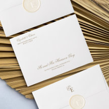 Mariage Élégant Or Moderne
