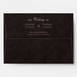Enveloppe Mariage élégant sombre gothique Halloween