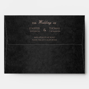 Enveloppe Mariage élégant sombre gothique Halloween