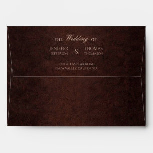Enveloppe Mariage élégant sombre gothique Halloween