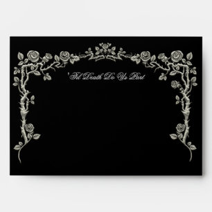 Enveloppe Mariage élégant sombre gothique Halloween