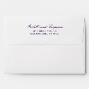 Enveloppe Mariage élégant traditionnel violet