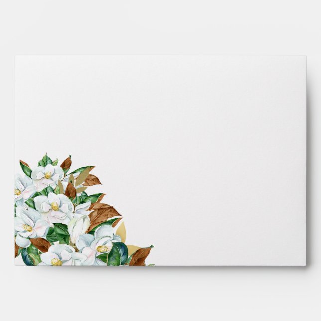 Enveloppe Mariage élégante Magnolia (Devant)