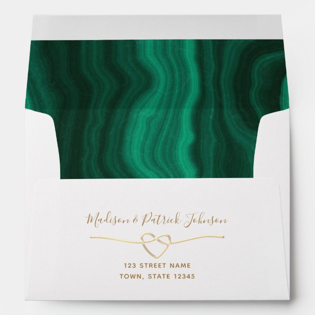 Enveloppe Mariage Emerald de luxe (Dos (Bas))