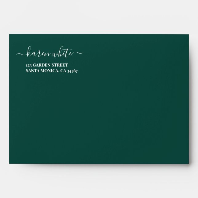 Enveloppe Mariage Emerald Green (Devant)