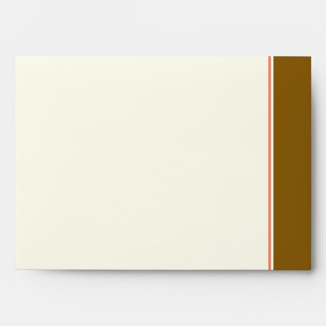 Enveloppe mariage en monogramme de crème avec band (Devant)