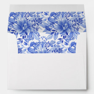 Enveloppe Mariage en porcelaine bleue et blanche