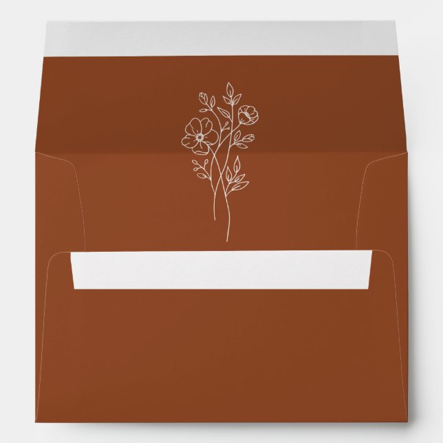 Enveloppe Mariage en terre cuite moderne (Dos (Bas))