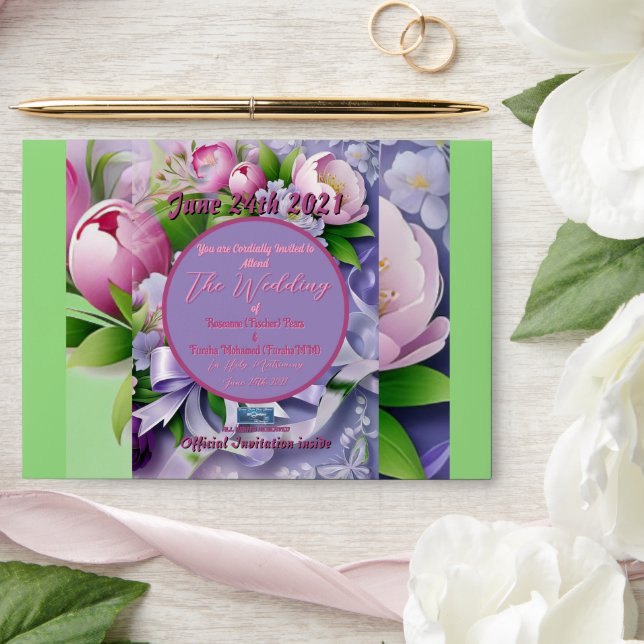 Enveloppe Mariage Env. 4h Violet(Horizon D)RFPMDesigns ©️ 20 (Wedding)