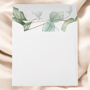 Enveloppe Mariage Eucalyptus Vert Succulent