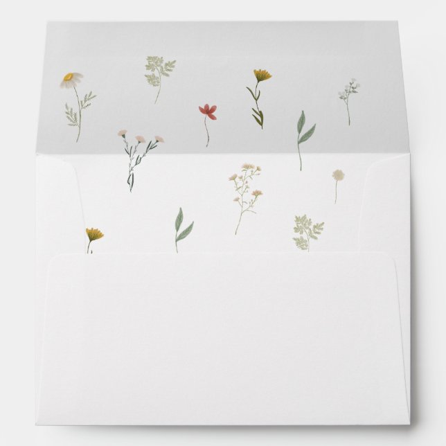 Enveloppe Mariage Fleur sauvage Leander (Dos (Bas))