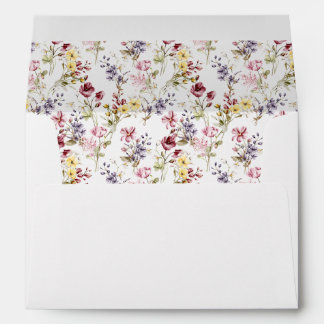 Enveloppe Mariage Fleur sauvage simple