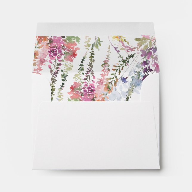 Enveloppe Mariage Fleur sauvage Spring Meadow (Dos (Bas))